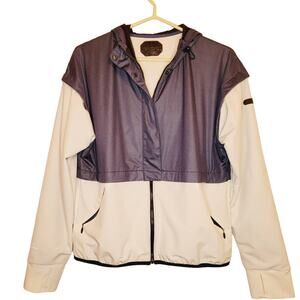 Under Armour Mens white and navy blue Wind Stopper windbreaker jacket